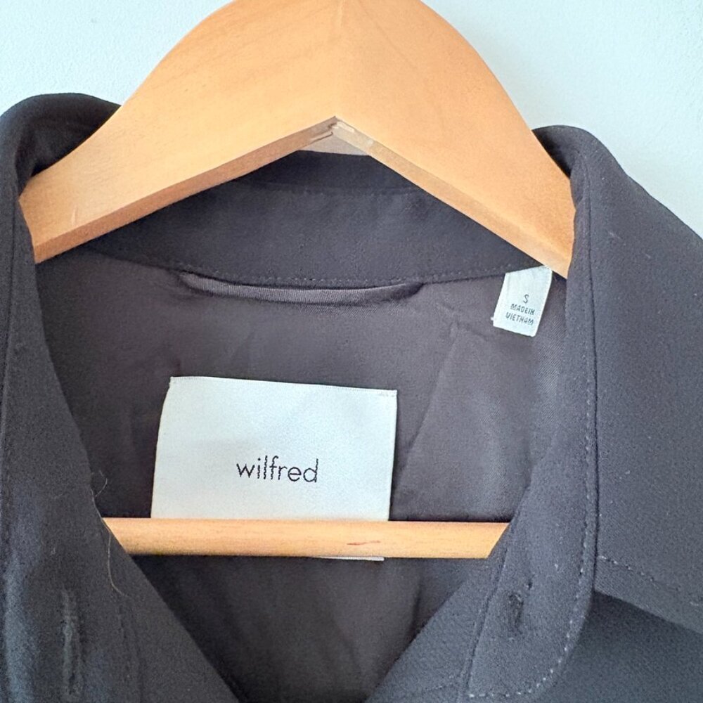 Aritzia Wilfred Laneway Utility Jumpsuit Relaxed Crepe NWT Black Size Small - Picture 5 of 6